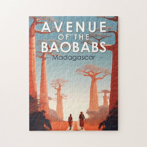 Avenue of the Baobabs Madagascar Art Vintage Jigsaw Puzzle
