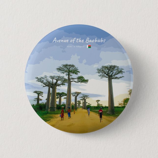 Avenue of the Baobabs, Madagascar - Landscape Button (Front)