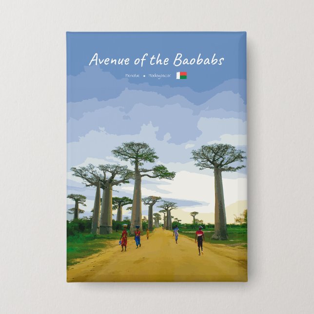Avenue of the Baobabs, Madagascar - Landscape Button (Front)
