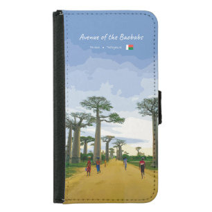 Avenue of the Baobabs, Madagascar - Landscape Samsung Galaxy S5 Wallet Case