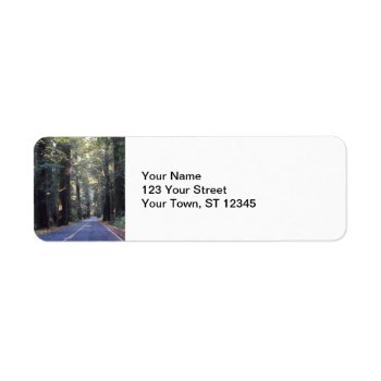 Avenue Of The Giants- Humboldt Redwoods State Park Label by quetzal323 at Zazzle