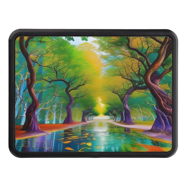 Avenue of Trees autumn leaves  Hitch Cover (Front)