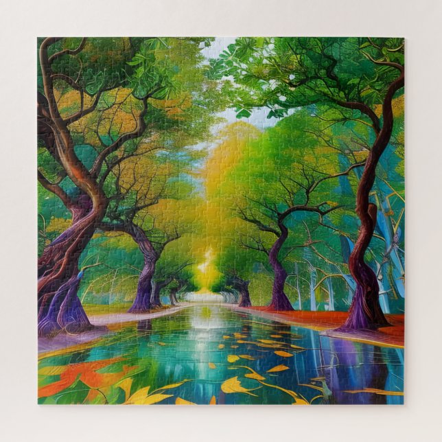 Avenue of Trees autumn leaves  Jigsaw Puzzle (Vertical)