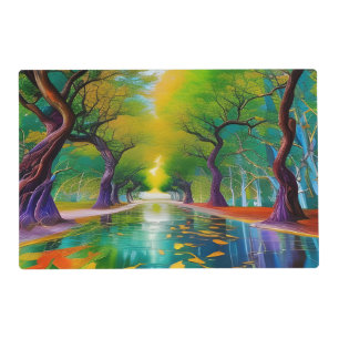 Avenue of Trees autumn leaves Placemat