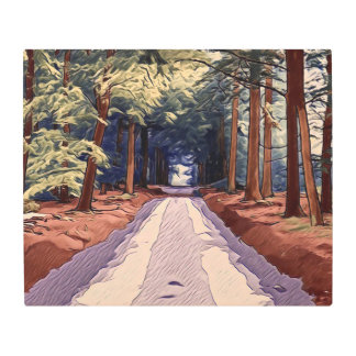 Avenue, Trees, Path Metal Print