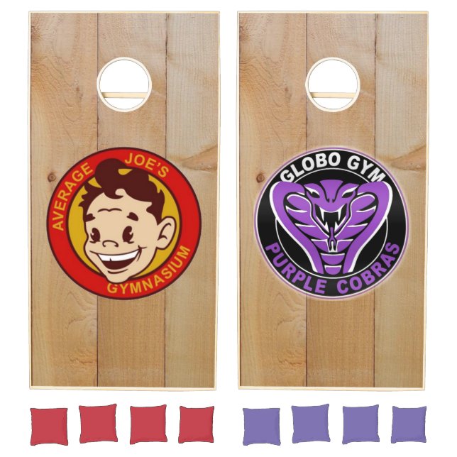  Average Joes Vs Globo Gym Purple Cobras Nostalgia Cornhole Set (Set)