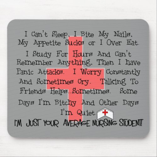 Average Nursing Student Funny Gifts Mouse Pad