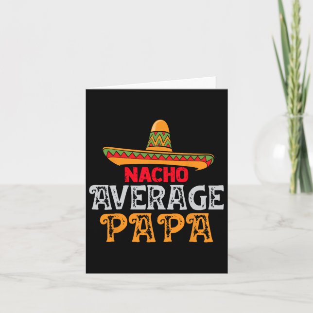 Average Papa Fathers Day Mexican Family Matching  Card (Front)