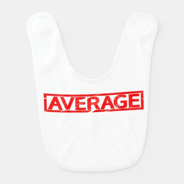 Average Stamp Baby Bib (Front)