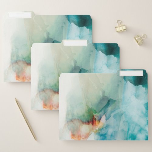 Aversion _ Blue Watercolor File Folder