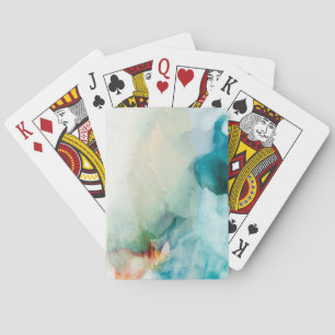 Aversion - Blue Watercolor Poker Cards