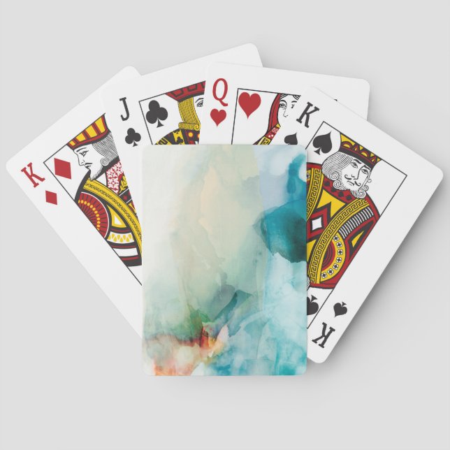 Aversion - Blue Watercolor Poker Cards (Back)