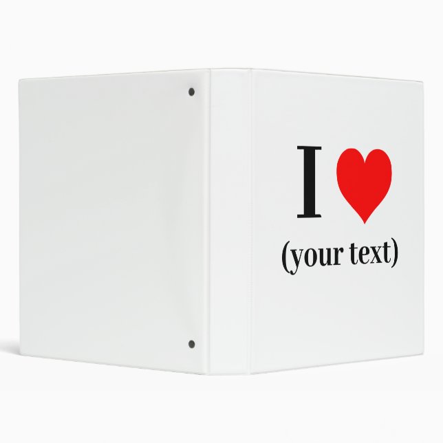 Avery 3-Ring Binder 1in Custom I heart (your text) (Background)