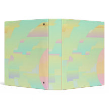 Avery 3 ring binder with abstract art sky design
