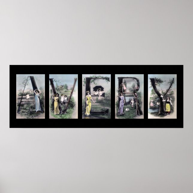 AVERY Alphabet Letter Name Art Poster (Front)