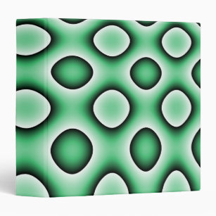 Avery Binder, Abstract Trippy Retro Circles, Green Binder