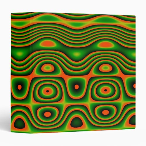 Avery Binder Abstract Trippy Tribal Art Green Binder