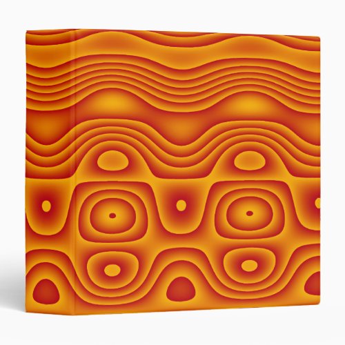 Avery Binder Abstract Trippy Tribal Art Orange Binder