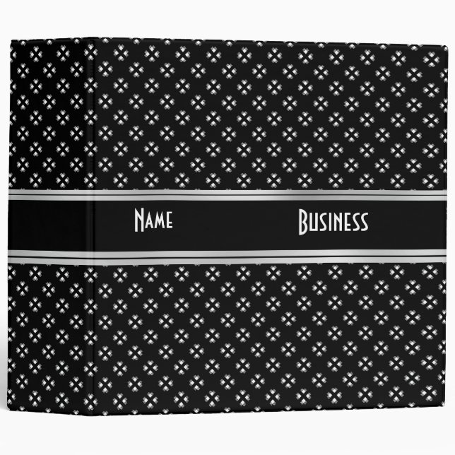 Avery Binder Black & White Style CrissCross Dotty (Front/Spine)