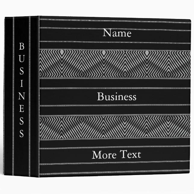 Avery Binder Black & White Style Diamond Stripe (Front/Spine)
