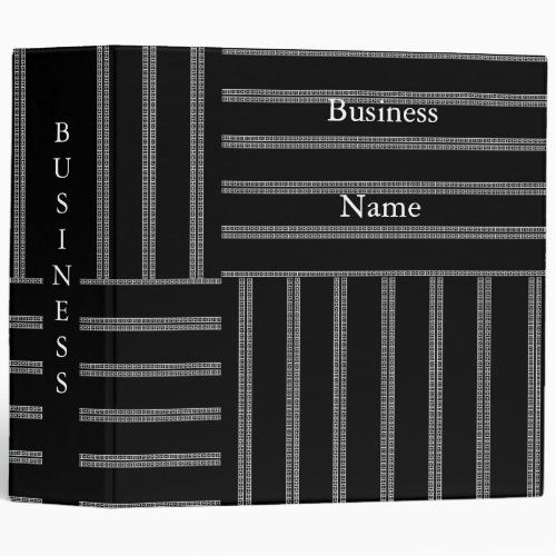 Avery Binder Black  White Style Stripe