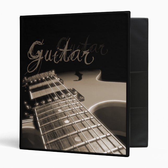 Avery Binder Electric Guitar 2 - Brown (Front/Inside)