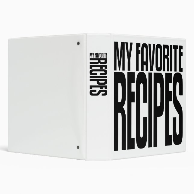 Avery Binder, My Favorite Recipes, Black text Binder (Background)