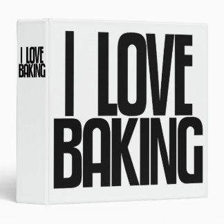 Avery Binder, Tall Skinny Text, I Love Baking 3 Ring Binder