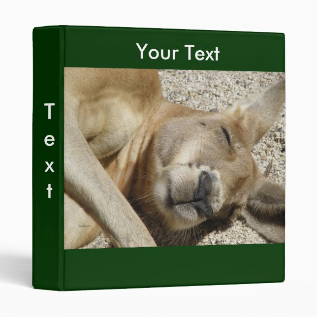 Avery Binder Template Sleeping Kangaroo Photo (Front/Spine)