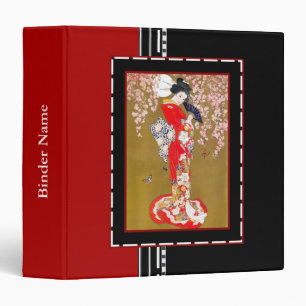 Avery Binder Vintage Art Nouveau Deco Lady Print