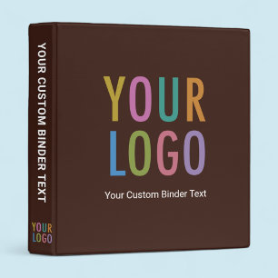 Avery Brown 3-Ring Binder Custom Business Logo
