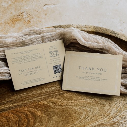 AVERY Butter Yellow Business Thank You Order Enclosure Card