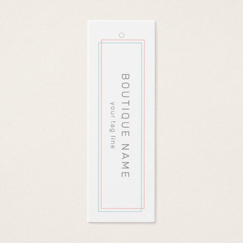 AVERY Coral Teal Hang Tag Clothing Label Price Tag