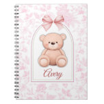 Avery | Custom Pink Teddy Bear Nursery Design  Notebook