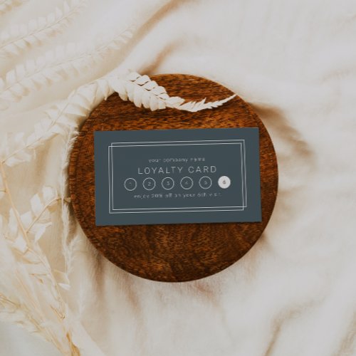 AVERY Dark Navy Blue Business Reward 6 Punch Loyalty Card