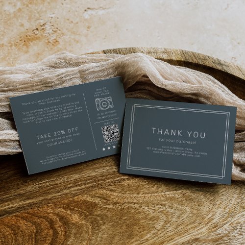 AVERY Dark Navy Blue Business Thank You Order Enclosure Card