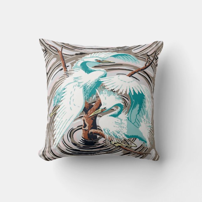 Avery Island Ice Throw Pillow (Front)