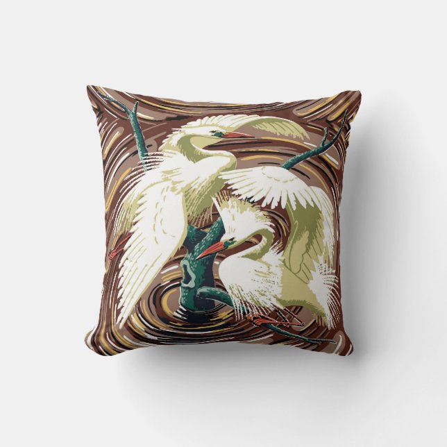 Avery Island Rust Throw Pillow (Front)