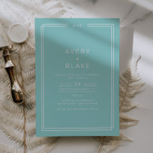 AVERY Minimalist Mint Green Frame Wedding