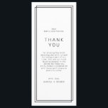 AVERY Modern Minimal Wedding Table Thank You Cards<br><div class="desc">A refined black and white wedding table thank you card from the Avery Suite, featuring a thin double-line border, and clean sans serif typography. Ideal for modern, minimalist weddings. Place these cards at the place setting for each of your guests at your wedding reception. Personalize the card with your names...</div>