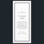 AVERY Modern Minimal Wedding Table Thank You Cards<br><div class="desc">A refined black and white wedding table thank you card from the Avery Suite, featuring a thin double-line border, and clean sans serif typography. Ideal for modern, minimalist weddings. Place these cards at the place setting for each of your guests at your wedding reception. Personalize the card with your names...</div>