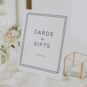 AVERY Modern Minimalist Cards and Gifts Pedestal Sign