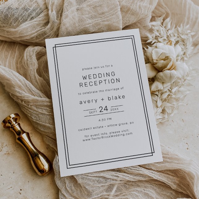 AVERY Modern Minimalist Wedding Reception Invitation (AVERY Modern Minimalist Wedding Reception Invitation)