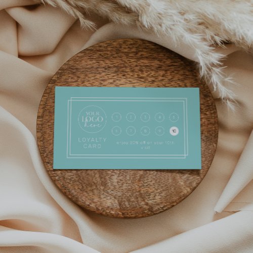 AVERY Modern Mint Logo Business Reward 10 Punch Loyalty Card