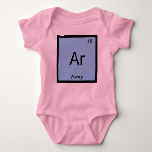 Avery Name Chemistry Element Periodic Table Baby Bodysuit