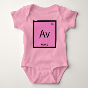 Avery Name Chemistry Element Periodic Table Baby Bodysuit
