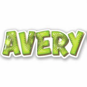 Avery Name Kiwi Design Sticker Sticker