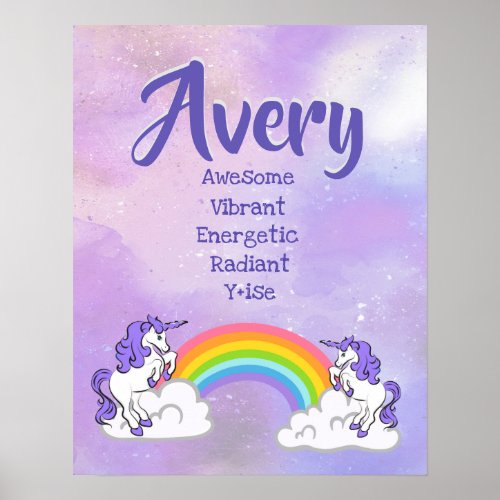 Avery Name Poster