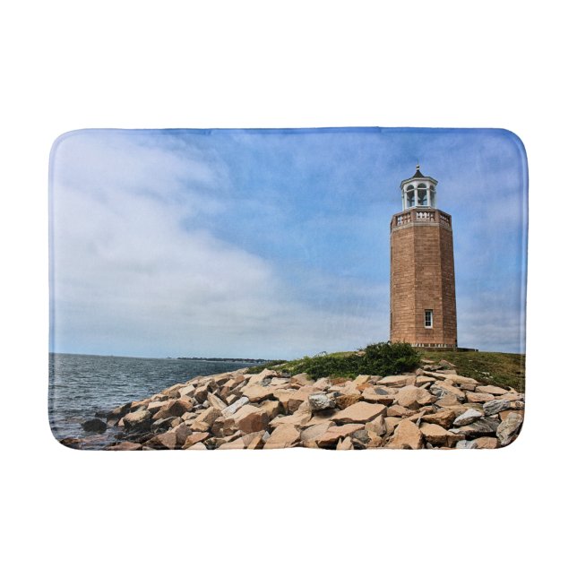 Avery Point Lighthouse, Connecticut Bath Mat (Front)