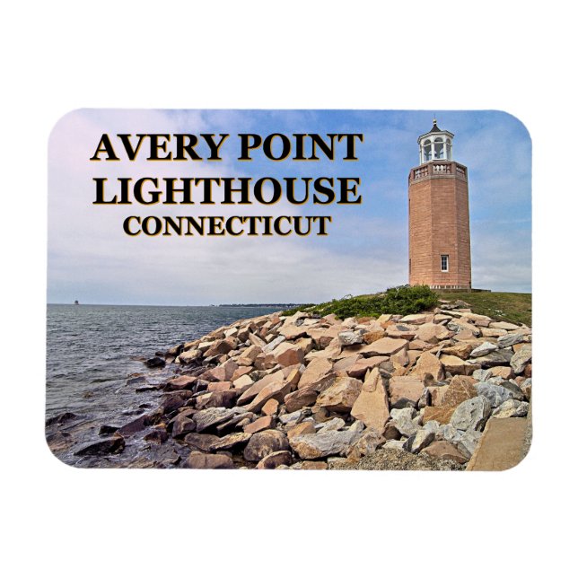 Avery Point Lighthouse, Connecticut Flex Magnet (Horizontal)